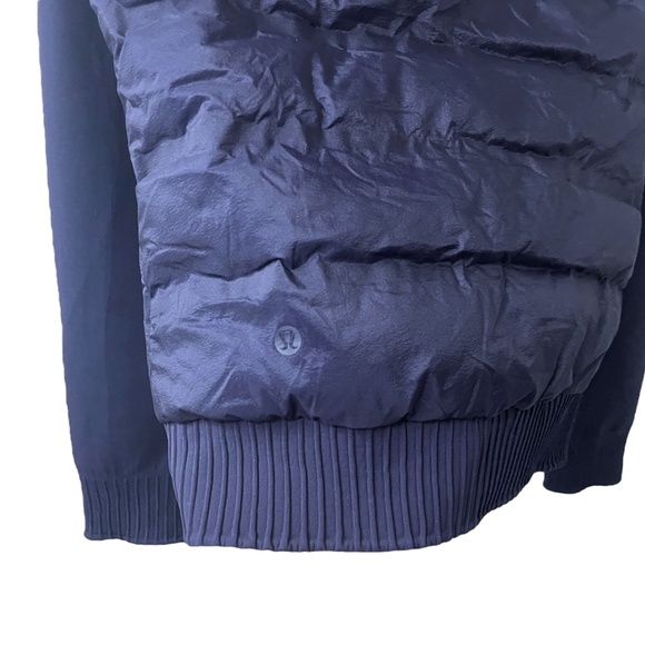LULULEMON Women's 2 Down & Around Bomber Reversible Jacket Navy 800 Fill Down - Picture 6 of 15